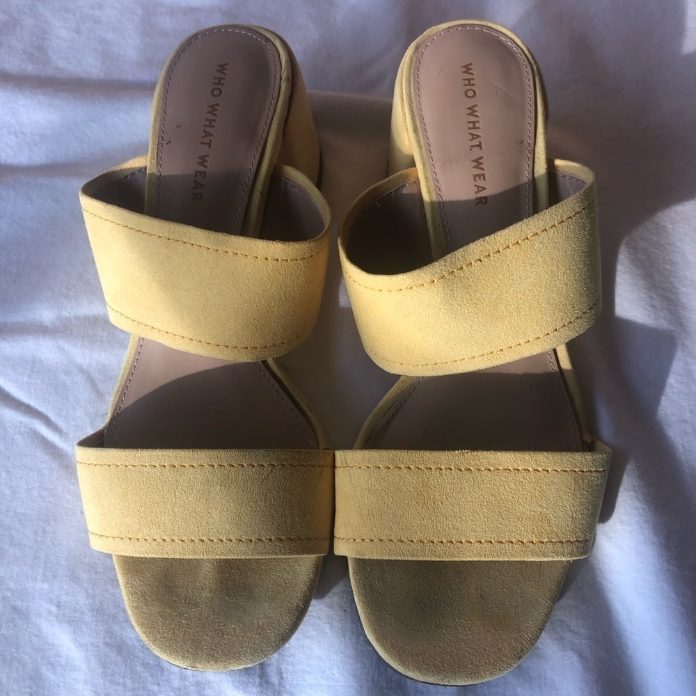 Who What Wear Yellow Women's Sandals Sz 7.5